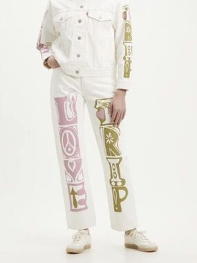 Levi’s Premium 501 90s Jeans Crazy Legs Love Trip Graphic Print